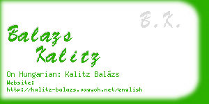 balazs kalitz business card